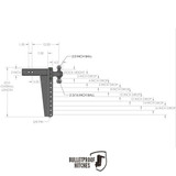 Bulletproof Hitches 3.0" Heavy Duty 16" DROP/RISE Universal Application (HD3016)  This View