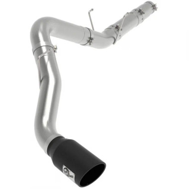 AFE LARGE BORE-HD 5" DPF-BACK EXHAUST SYSTEM WITH BLACK EXHAUST TIP-Main View