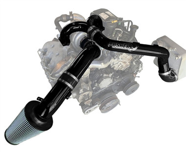 Pusher Intake System Piping Kit 2015-16 Ford F250/350 6.7L Powerstroke - Gloss Black 