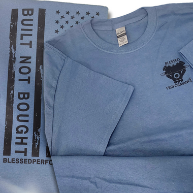 Built Not Bought Ocean Blue Flag design T-Shirt (BNB_B&OB_SHIRT)  Main View