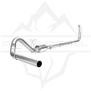 BP-PD Stainless Steel Exhaust Kit Turbo Back 4 Inch w/Muffler 2003-2007 Ford 6.0L Powerstroke - Main