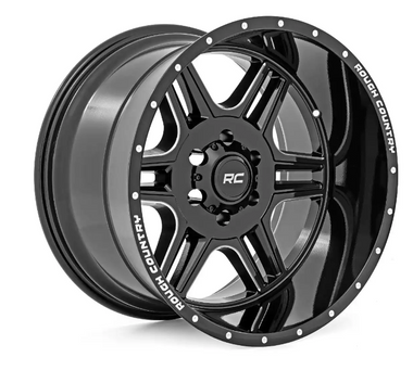 Rough Country 92 Series Wheel (Machined One Piece | Gloss Black | 18x9 | 6x5.5 | +0mm) (92180912)-Main View