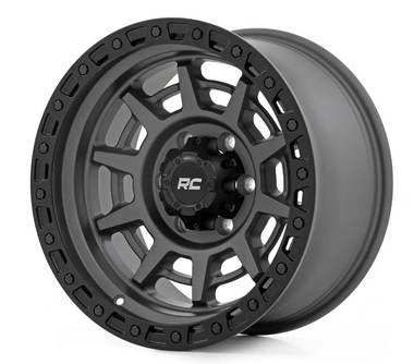 Rough Country 85 Series Wheel (Simulated Beadlock| Gunmetal Gray/Black| 17x9| 5x4.5| -12mm) (85170913A)-Main View