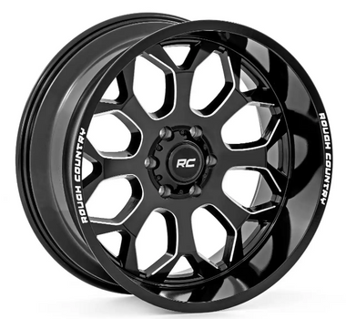 Rough Country 96 Series Wheel (One Piece| Gloss Black| 20x10| 8x170| -19mm) (96201011)-Main View