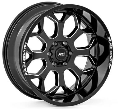 Rough Country 96 Series Wheel (One Piece| Gloss Black| 20x10| 8x6.5| -19mm) (96201010)-Main View