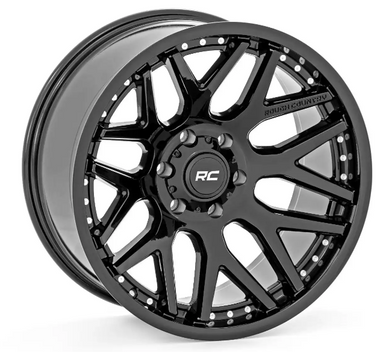 Rough Country 95 Series Wheel (One Piece| Gloss Black| 20x10| 8x180| -19mm) (95201006)-Main View
