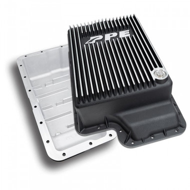 PPE Heavy Duty Aluminum 5R110 Deep Transmission Pan (Brushed) 2003 to 2010 6.0L/6.4L Powerstroke-Main View