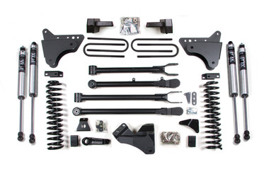 BDS Suspension 6 Inch Lift Kit w/ 4 Link 2005 to 2007 F250/F350 4WD Gas-Main View