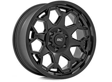 Rough Country 80 Series Wheel One-Piece | Semi Gloss Black | 20x10 | 8x180 | -19mm