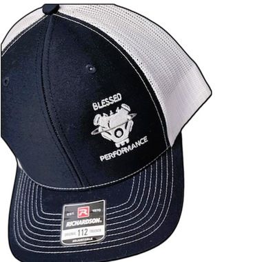 Darkside Winter Navy Original Blessed Logo Trucker Hat Snapbacks Main View