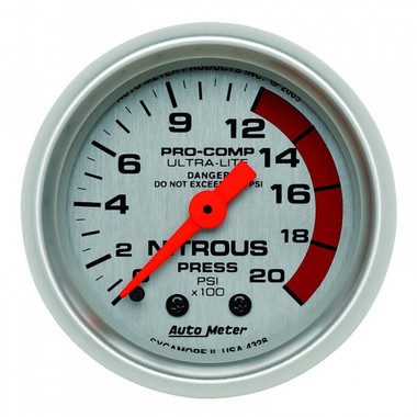 AUTO METER 4328 ULTRA-LITE NITROUS PRESSURE GAUGE