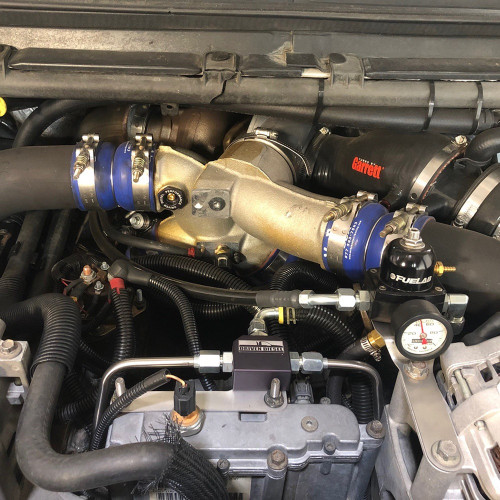 Driven Diesel Regulated Return 7.3L Powerstroke Installed Engine Bay