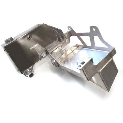 No Limit Fabrication Raw Aluminum Coolant Tank 2011 to 2016 6.7L Powerstroke (NLF67FRCT)-Product View