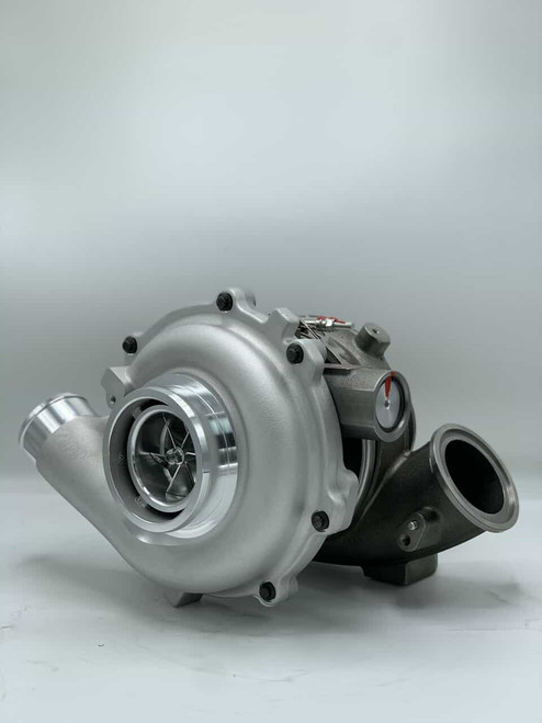 Ryan Turbos Stage 2 BRAND NEW Turbocharger w/ 65mm (Garrett) - 2003-2007 Ford 6.0L Powerstroke - Angle VIew