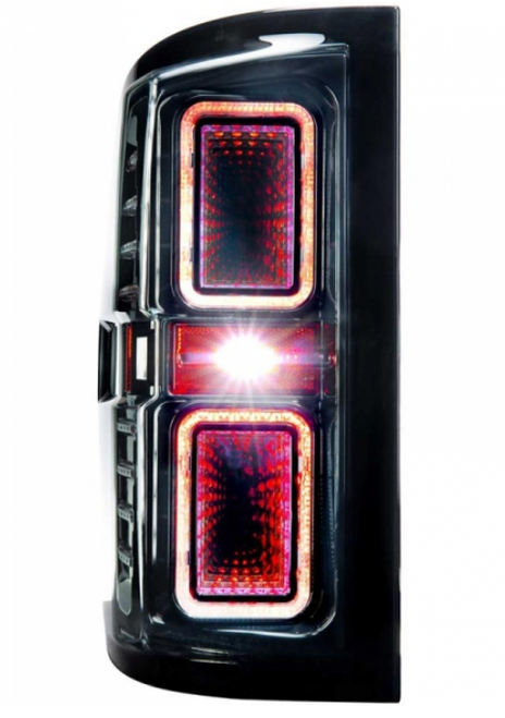  Morimoto Smoked LED XB Tail Lights 2010-2018 Ram 2500/3500 (MRMLF521)- Light View