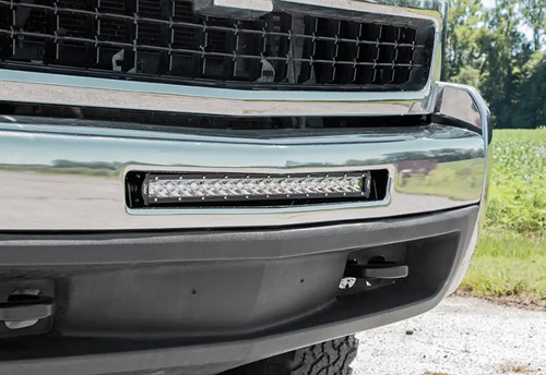 Rough Country LED Light Mount (Bumper; 20") 2007 to 2010 Silverado 2500HD (70523)-In Use View