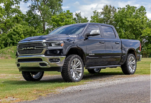 Rough Country BA2 Running Board (Side Step Bars) 2021 to 2023 Ram 1500 TRX (41004)-In Use View