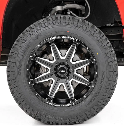 Rough Country 91M Series Wheel (One Piece| Gloss Black| 22x12| 6x5.5| -44mm) (91221212M)-In Use View