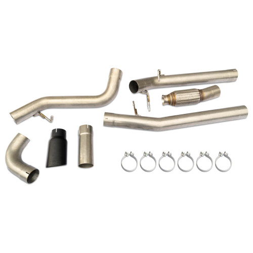 PPE 304 Stainless Steel Cat Back Performance Exhaust Kit Single Exit for 2020 to 2022 GM 3.0L Duramax (117050020) Out Of Box View