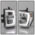 SPYDER CHROME VERSION 2 PROJECTOR HEADLIGHTS W/ LIGHT BAR DRL 2008-2010 FORD SUPER DUTY