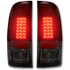 Recon Dark Red Smoked LED Tail Lights 2008 to 2016 Ford Super Duty (REC264176RBK)-Product View