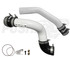 Pusher Intake CAC Pipe Kit w/Throttle Valve Adapter White 2017-2019 Ford Superduty 
