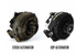 XDP Wrinkle Black HD High Output Secondary Alternator 2003 to 2007 6.0L Powerstroke (XD358)-Stock vs XDP 