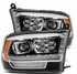 AlphaRex LUXX-Series Black LED Projector Headlights 2010 to 2018 Ram 2500/3500 (880526)-Main View