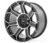 Rough Country 89 Series Wheel (One Piece | Black Machined Gunmetal | 20x9 | 6x5.5 | +18mm) (89200912)-Main View