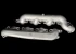 KC Turbo Upgraded Exhaust Manifolds - 1994.5-2003 Ford 7.3 Powerstroke - Side