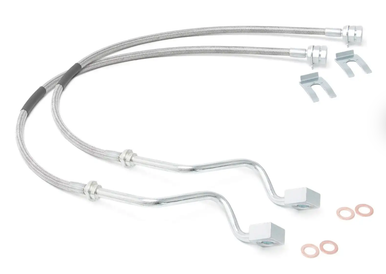 How To Install Rough Country Front Stainless Steel Brake Lines w/ 4-6