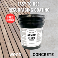 Achieve a new look for old concrete with ArmorRenew coating, ensuring a durable outdoor surface.