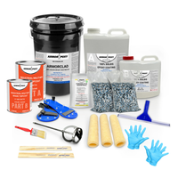 ArmorPoxy Full Broadcast Floor Kit, showcasing all components for a complete floor coating system