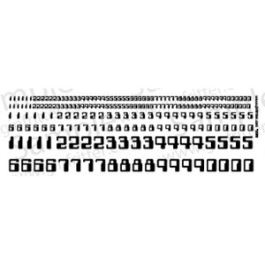 Computer Numerals 0 - 9 Decal