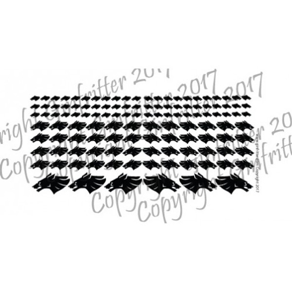 WOLF001 Wolf Head Decal in Black