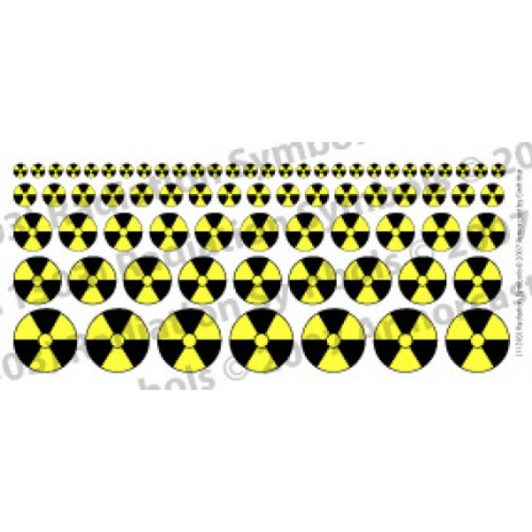 WARN005 Radiation Symbol in Black & Yellow
