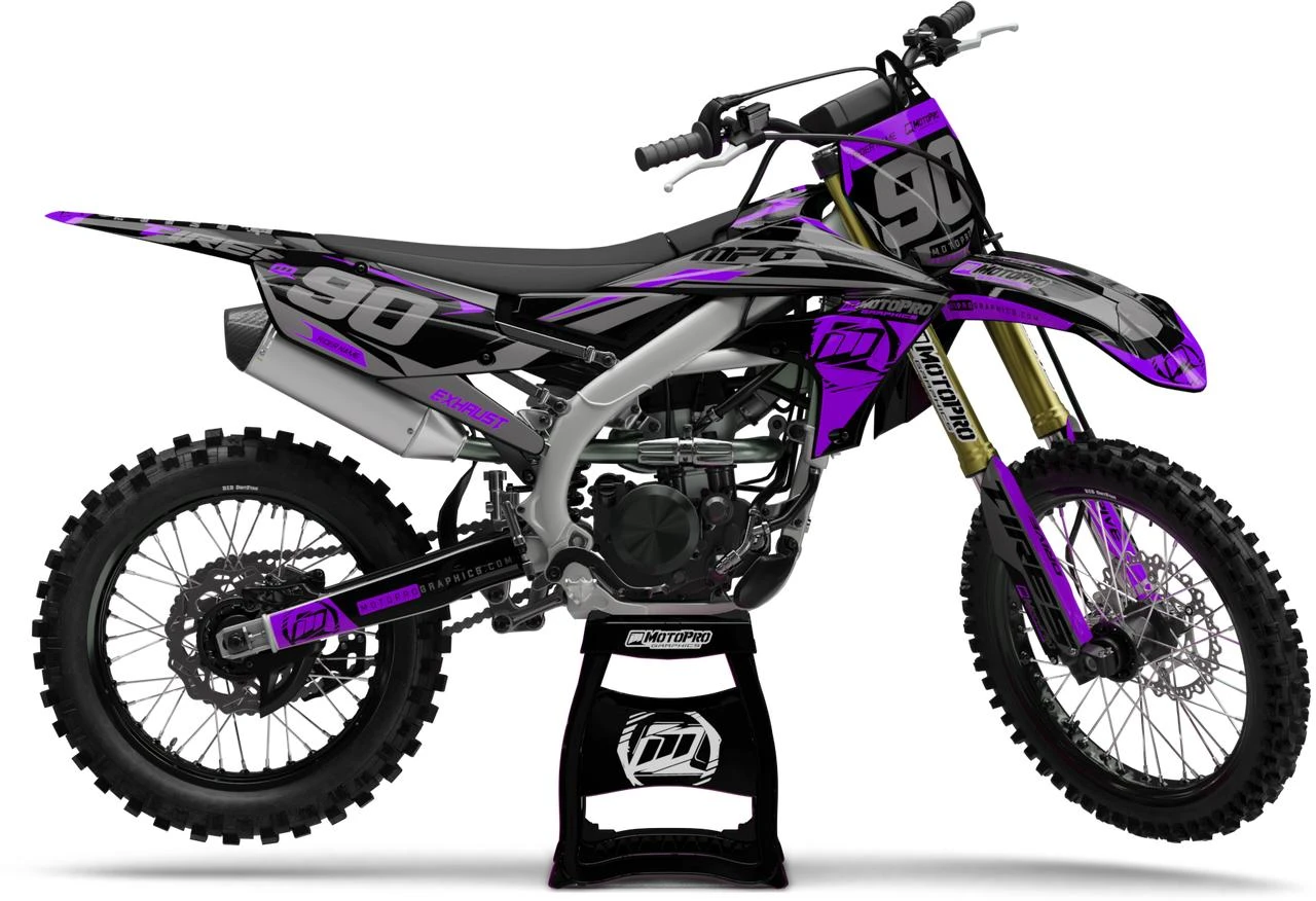 Custom Yamaha Dirt Bike Heet Purple Graphics - MotoPro Graphics