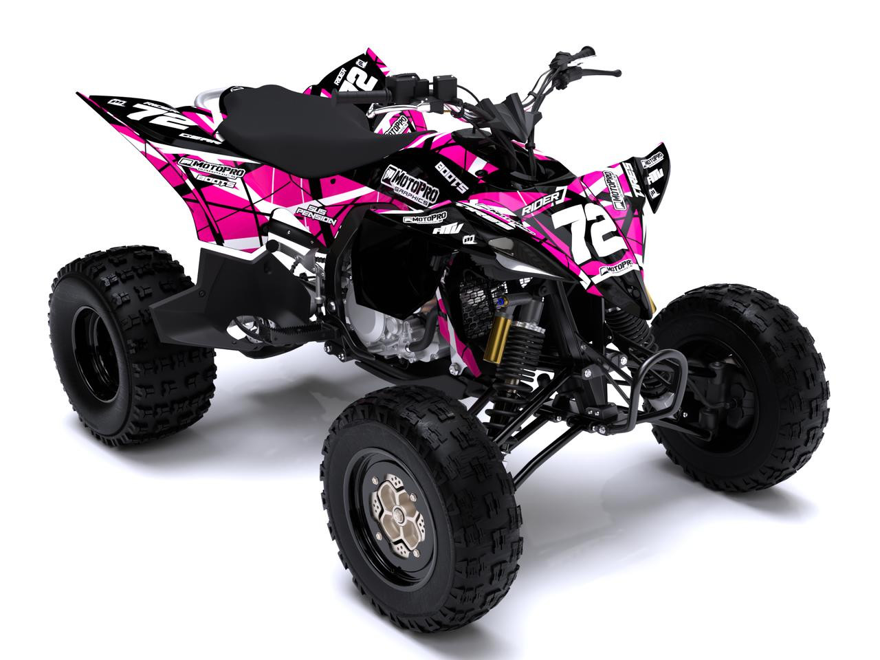 custom Yamaha Yfz 450r Graphics Eruption Pink | Motopro Graphics