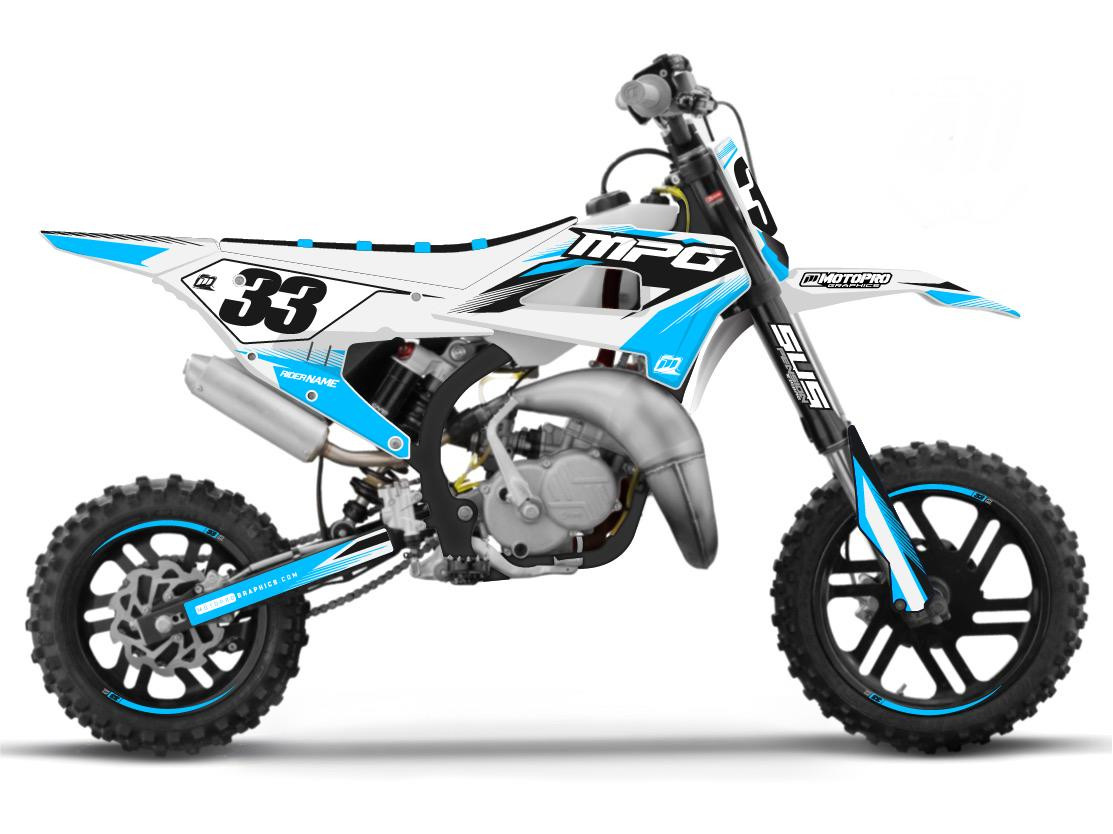 Custom Cobra Dirt Bike ONYX Cyan Graphics Set - MotoPro Graphics
