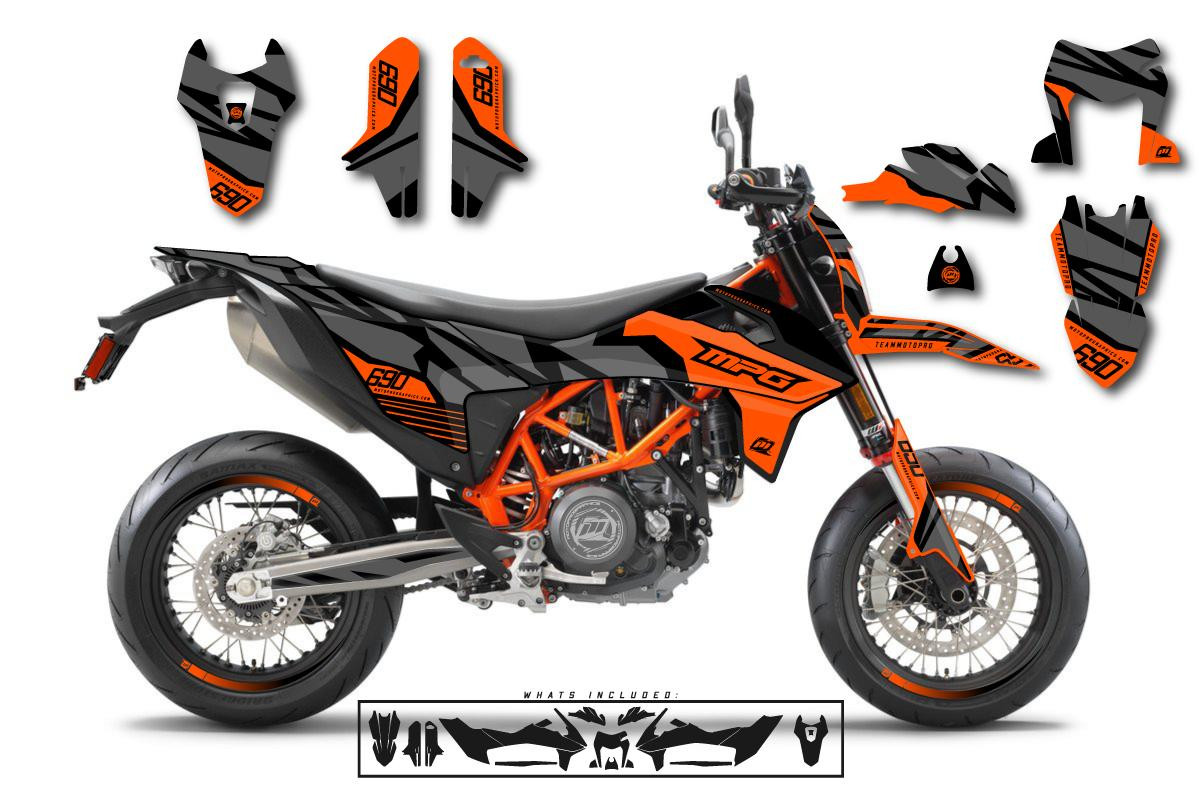 Custom 690 SMC R Motorcycle BLENDER GREY Graphics - FREE SHIPPING 