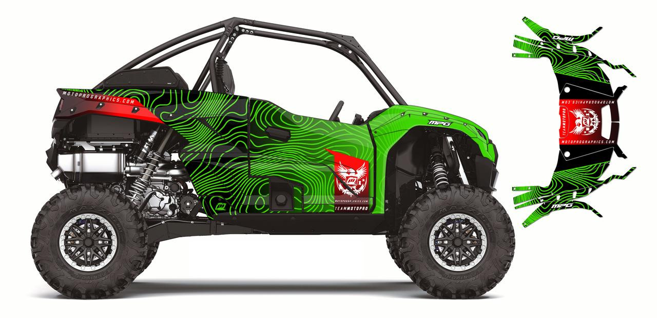 Kawasaki KRX1000 Side by Side Graphics Kit - CONTRA Series - Free