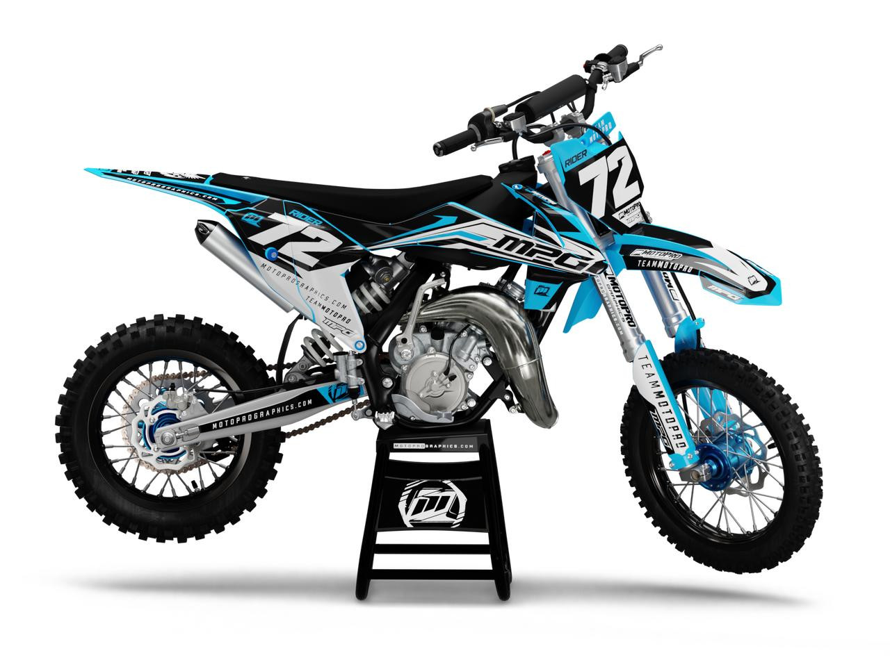 Custom 65 SX Dirt Bike HEET CYAN Series Graphics Set - FREE