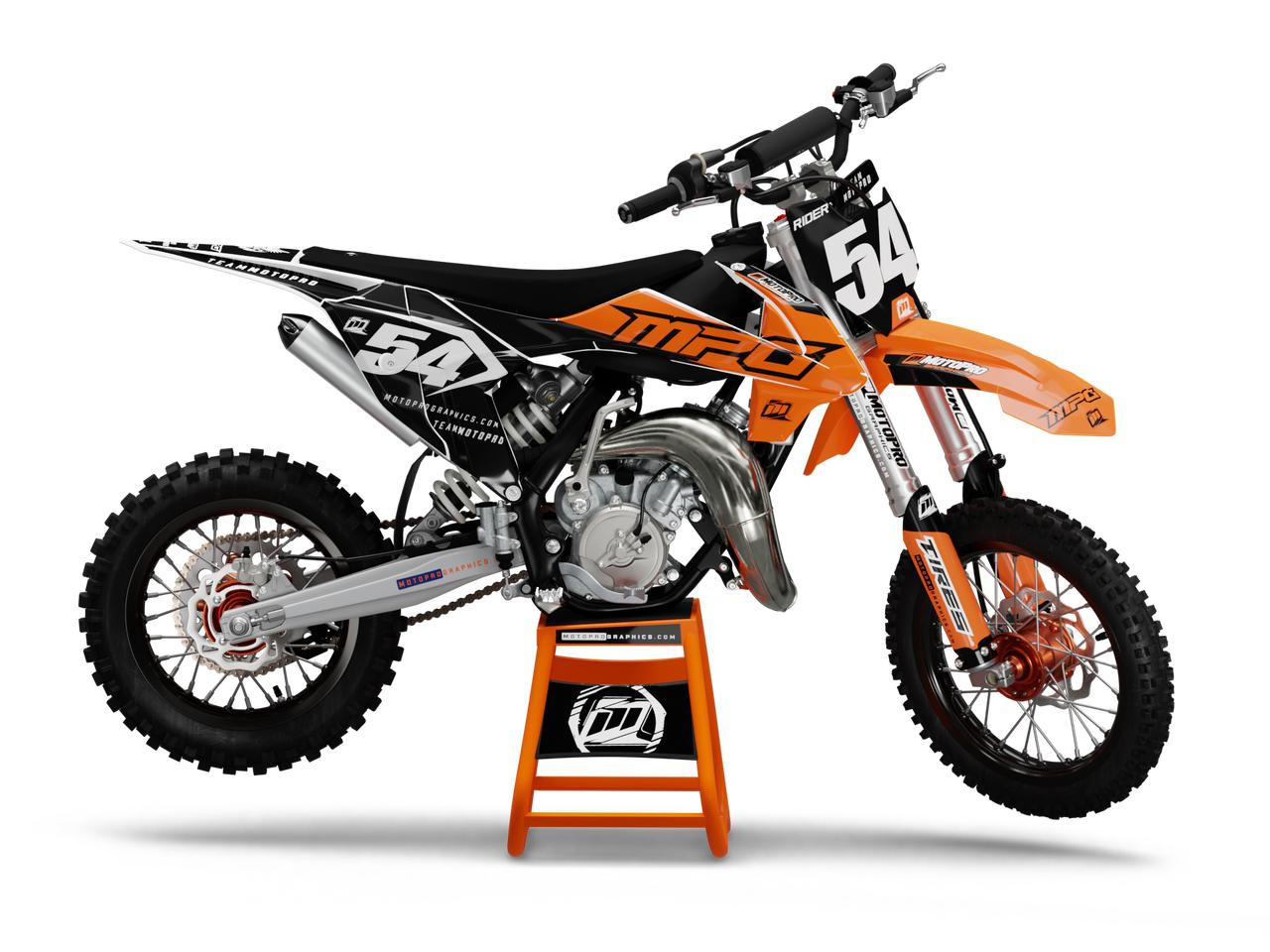 Custom 85 SX Dirt Bike GENESIS BLACK Series Graphics Set - FREE