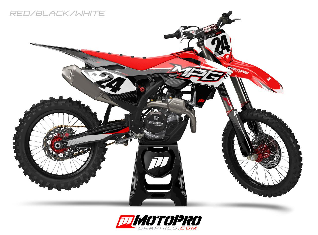 GASGAS Detriment Series Graphics Red Black White Motopro Graphics