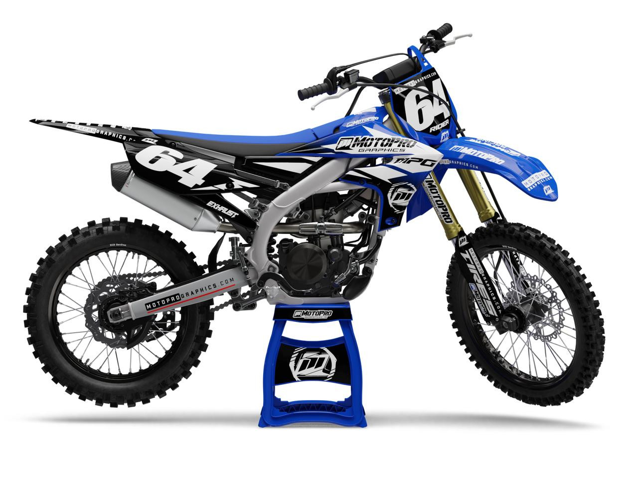 Custom Yamaha Dirt Bike Champion Black Graphics - FREE SHIPPING