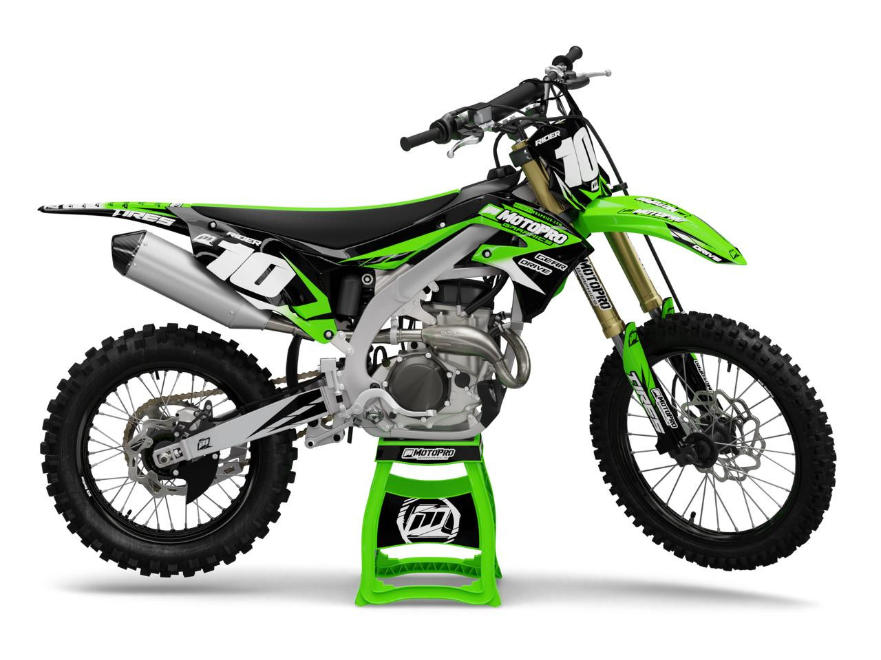 KICKS POSTER オーダーメイドPC Custom Kawasaki Dirt Bike Striker Black Graphics - FREE SHIPPING
