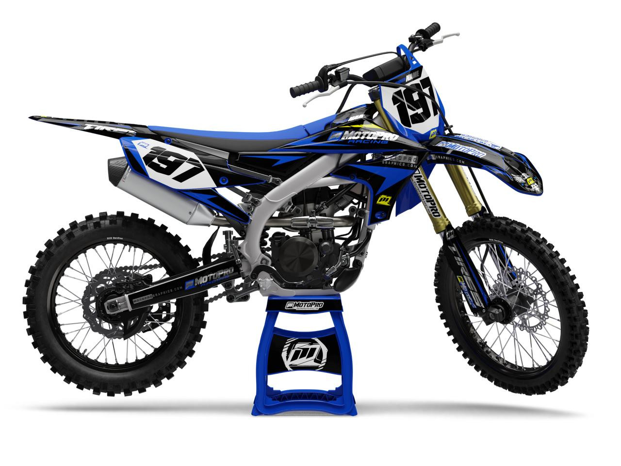 Yamaha Dirt Bike Chrome Intimidator Graphics - MotoPro Graphics