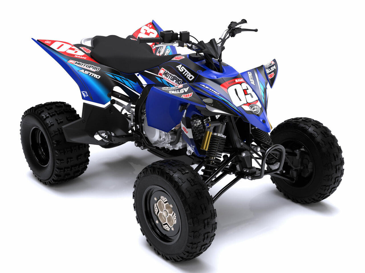 Blue Graphics Kit Decal Set For 1984-1985 Yamaha YF60 4-ZINGER ATV - Restore Your Look!
