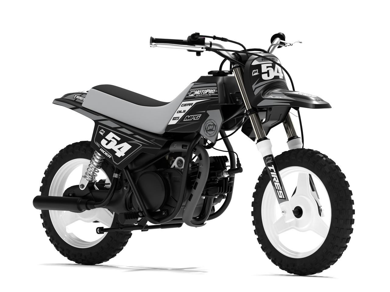 Custom Yamaha PW50 Factory Grey Series Graphics - FREE SHIPPING