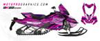 MotoPro Graphics Ski-Doo MXZ E-TEC Snowmobile Full Sled Graphics Wrap - NUGAT PINK Series